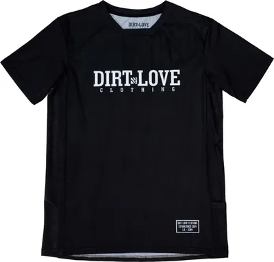 Produktbild von Dirt Love Clothing Unisex Jersey Recyceld Polyester MTB Shirt, Schwarz, L