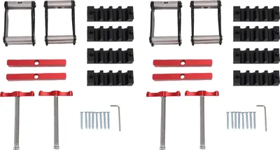 Produktbild von 4-Wege-Druckklemme aus Aluminiumlegierung, leistungsstarkes Vier-Holzplatten-Eckklemmsystem für Holzarbeiter, Schrankmöbelherstellung