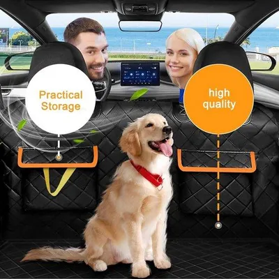 Immagine prodotto di Copertura protettiva per il bagagliaio dell'auto, ideale per cani: impermeabile, antiscivolo, con protezione laterale e per il bordo di carico