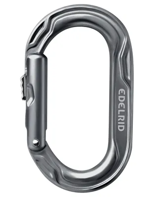 Edelrid Kiwi Slider Karabiner in silber; ovaler Form; für Klettern geeignet.
