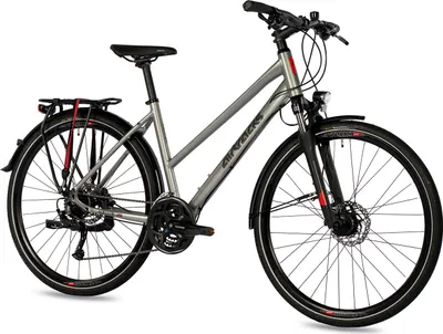 Produktbild von Airtracks Damen Trekking Fahrrad 28 Zoll TR.2845L Alivio 24 Silber(48cm (Körpergröße 155-170cm))