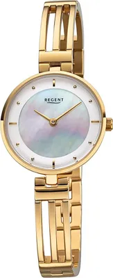 Produktbild von Regent Metall Damen Uhr F-1149 Analog Armband-Uhr gold Metallarmband D2URF1149