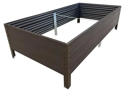 Image de Jardinière surélevée 150 x 75 x 30 cm WOODLOOK / marron