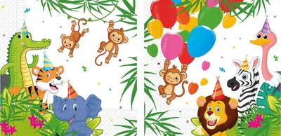 Immagine prodotto di Tovaglioli 33x33cm JungleMix, 20, Procos