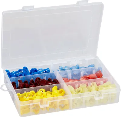 Immagine prodotto di baytronic 90x connettori T-quick + 90x terminali a lama completamente isolati + scatola di plastica