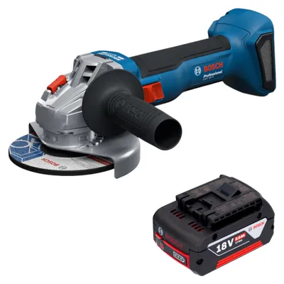 Obrázek produktu pro Bosch GWS 18V-8 Professional akumulátorová úhlová bruska 18 V 125 mm bezkartáčová + 1x akumulátor 5,0 Ah – bez nabíječky