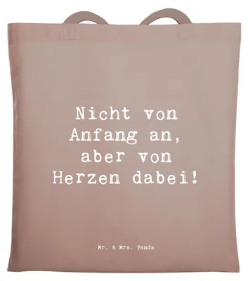 Produktbild von Mr. & Mrs. Panda Shopping Tasche Spruch Adoptivkind von Herzen - Braun Pastell - Geschenk, Familienbande, Schultasche, Familie, Jutebeutel, Dankeschön, Liebe, Jutetasche