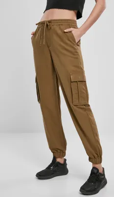 Obrázok produktu pre Urban Classics TB3434 | Dámske viskózové nohavice Jogginghose Damen - Farbe: summerolive - Größe: M