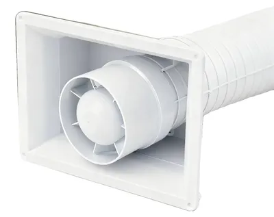 Obrázek produktu pro Odsávací ventilátor, 220 V, průtok vzduchu 130 m³/h, otáčky 2200 ot./min, hlučnost 38 dB, 7 lopatek