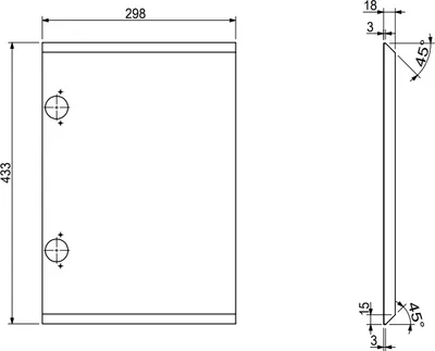 Produktbild von Mexen Orio Front für Badezimmerschrankschrank 30 x 43,5 cm, weiß glänzend - 91A11-0300-470-1-00