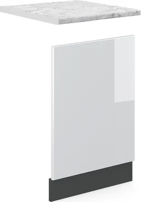 Produktbild von Frontblende Vicco R-Line Weiß Hochglanz 45 cm , AP Marmor, Model 46249