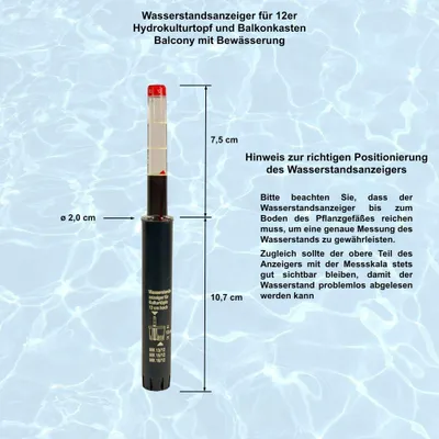 Produktbild von MePla - 2 Stück - Wasserstandsanzeiger II für 12er Hydrokulturtopf