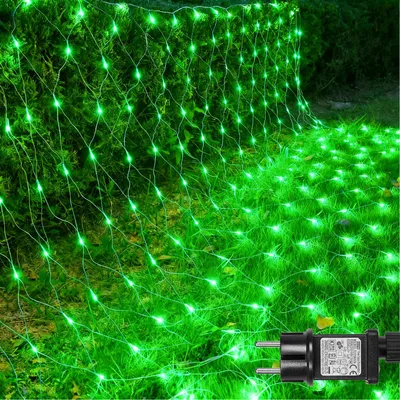 Produktbild von 3X2M 200LEDs Lichternetz 8 Modi Wasserdicht Lichterkette für Innen Weihnachten Hochzeit Party Garten Deko, Grün