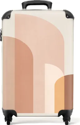 Produktbild von NoBoringSuitcases.com® Koffer Handgepäck Trolley Rollkoffer Kleine Reisekoffer mit 4 Rollen - Kunst - Abstrakt - Farben - Muster - Cabin Size < 55x40x23 cm & 55x40x20 cm - Fotokoffer - Kabinenkoffer - BoardgepäckHandgepäck Koffer 55x35x20 cm, 36L,
