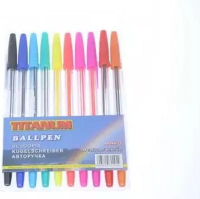 Immagine prodotto di Długopisy fluorescencyjne 10 kolorów z przezroczystą obudową