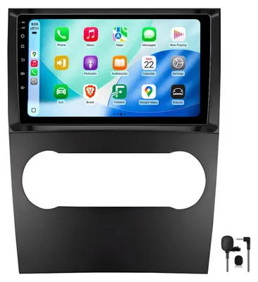 Obrázok produktu pre Android autorádio 9 palcov 64 GB pre Mercedes-Benz W245 W169 2004–2015 CarPlay Android Auto Navi Bluetooth DAB+ zadná kamera