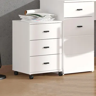 Immagine prodotto di Kaza - Cassettiera, 39x35x56h cm Bianco Opaco, 3 Cassetti