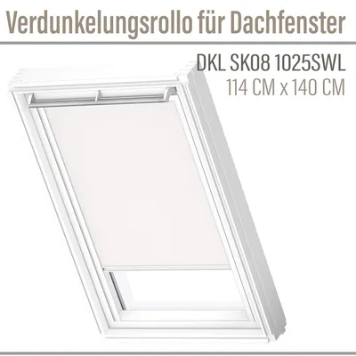 Produktbild von OUTLET VELUX DKL SK08 1025SWL Verdunkelungsrollo 114x140 Seitenschienen Weiß