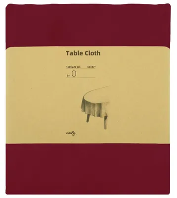 Produktbild von vidaXL Tischdecke 5 stk. Oval Weinrot 160 x 220 cm Polyester