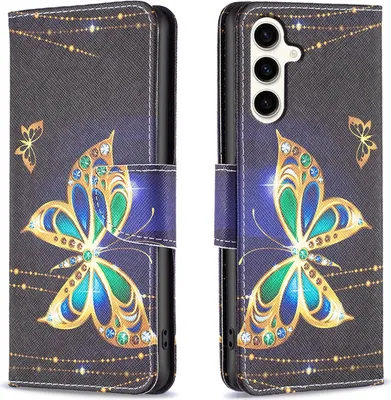 Produktbild von Für Samsung Galaxy S23 FE Kunst-Leder Handy Tasche Motiv 3 Hülle Etuis Schutz