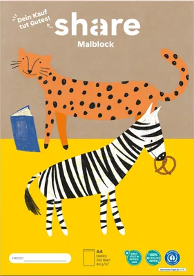 Produktbild von share Malblock A4 100 Blatt weiß 80 g/qm