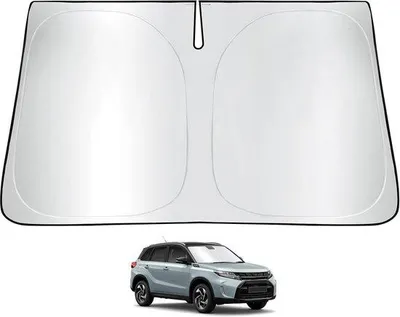 Productafbeelding van Famanu zonnescherm voor auto's - compatibel met Suzuki Vitara SUV (2016-2024) - opvouwbare voorruitbescherming - UV-bescherming tegen stof