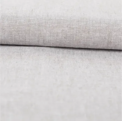 Produktbild von Leinenstoff Meterware Baumwollstoff Chambray meliert khaki-grün 1,38m