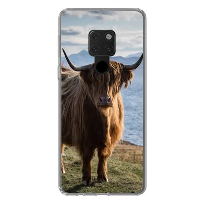 Produktbild von MuchoWow® Handyhülle Schutzhülle Hülle für Huawei P40 Lite Schottische Highlander - Bergen - Meer Silikon Softcase Handy Hülle - Handy