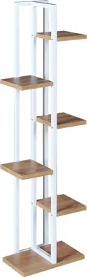 Produktbild von In And OutdoorMatch Pflanzenständer Mona - 120 x 34 x 21 cm - weiß und walnussfarben - Metall und Spanplatte - stilvolles Design