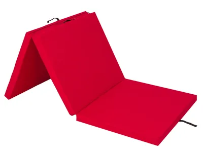 Produktbild von HobbyGarden Klappmatratze Ben – 195×80×8 cm, rot, faltbar, Gästebett & Gymnastikmatte, mit abnehmbarem Bezug, pflegeleicht & mobil ROT