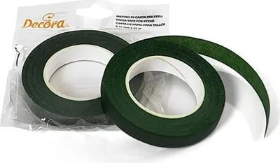 Obrázok produktu pre Papierová páska na kvetinové drôty 12 mm 27 m zelená
