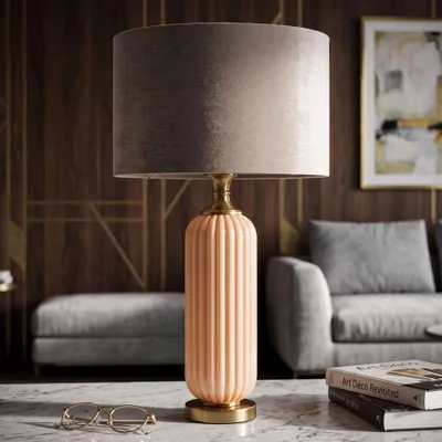 Obrázok produktu pre Stolová lampa z perleťového skla ø 35,5x64 cm