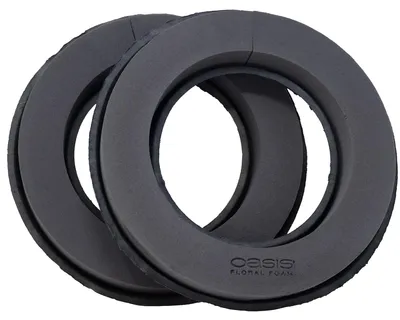 Produktbild von OASIS Steckschaum BLACK BIOLIT Ring Ø32cm Steckmasse Steckschwamm - 2 Stück
