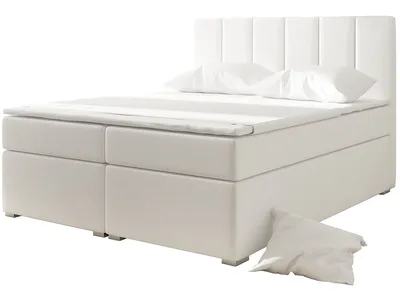 Produktbild von NABBI Gepolstert Doppelbett mit Stauraum Birma 180 - Weiß