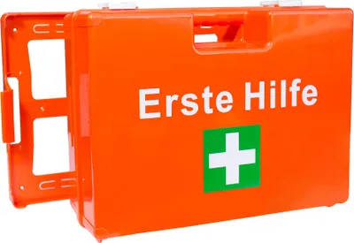 Produktbild von Verbandkoffer für Betriebe DIN 13157 Premium Verbandkasten+Wandhalter 620139