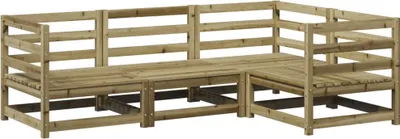 Produktbild von vidaXL 4-tlg. Garten-Sofagarnitur Kiefernholz Imprägniert