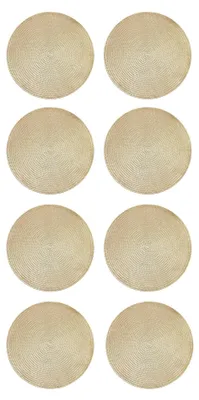 Productafbeelding van Luxe Ronde Placemat Set van 8 in Goud