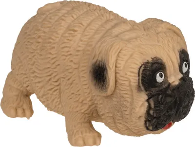 Produktbild von Dehnbarer Hund Stressball - Mops Quetschball mit Sandfüllung