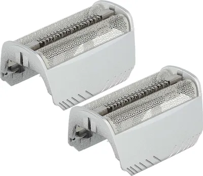 Produktbild von vhbw 2x Doppelscherfolie kompatibel mit Braun 195s, 195s-1, 340, 4715, 300, 197s-1, 199s, 197s, 320, 330, 199s-1, 310 Elektrorasierer + Rahmen, silber