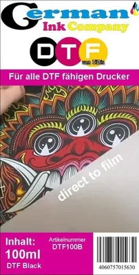 Produktbild von DTF Black 100ml Nachfüllpack GIC DTF Textiltinte