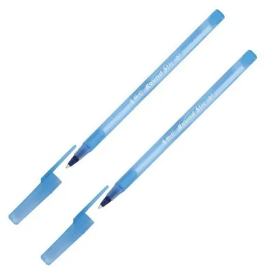 Produktbild von Bic Round Stic Kugelschreiber Blau x2 921403