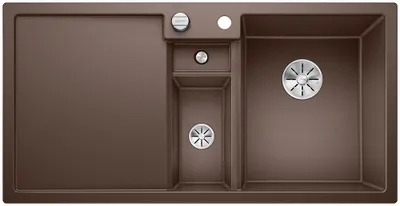 Produktbild von BLANCO COLLECTIS 6 S, SILGRANIT® PuraDur®, cafe, Becken rechts, mit Ablauffernbedienung