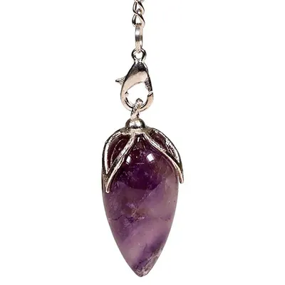 Productafbeelding van Lotus Pendulum Amethist - set van 2 stuks - 2,5-3 cm