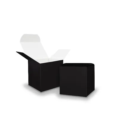 Produktbild von itenga Würfelbox aus Karton 5x5cm schwarz Gastgeschenk