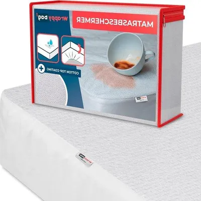 Productafbeelding van Famanu matrasbeschermer, 90 x 200 cm, gecertificeerd volgens standaard - Hypoallergene katoenen hoes van 30 cm - Beschermt tegen stof en vocht