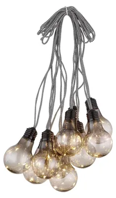 LED-Lichtschnur, rauchschwarz, 7,5 m, IP44, für innen und außen