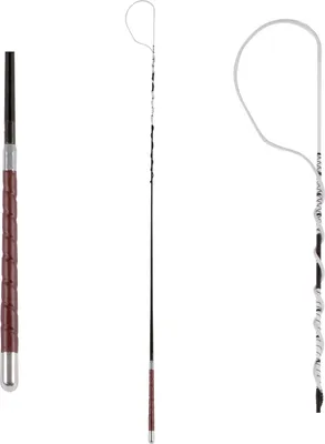 Produktbild von Bogenpeitsche mit Ledergriff 200 cm-schwarz