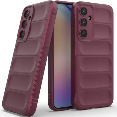 Produktbild von Handyhülle für Samsung Galaxy A35 Weich TPU Silikon Stossfest Anti-rutsch Hülle bordeaux