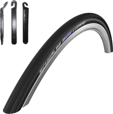 Produktbild von 1 x Schwalbe Lugano 28" Rennradreifen K-Guard Fahrrad Mantel Decke in schwarz 700 x 33C (32-622) inkl. Reifenheber