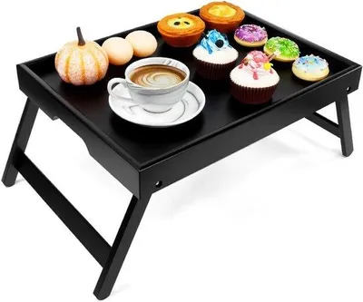 Productafbeelding van Vouwbare zwarte tafel voor binnen en buiten, ideaal voor feesten en evenementen